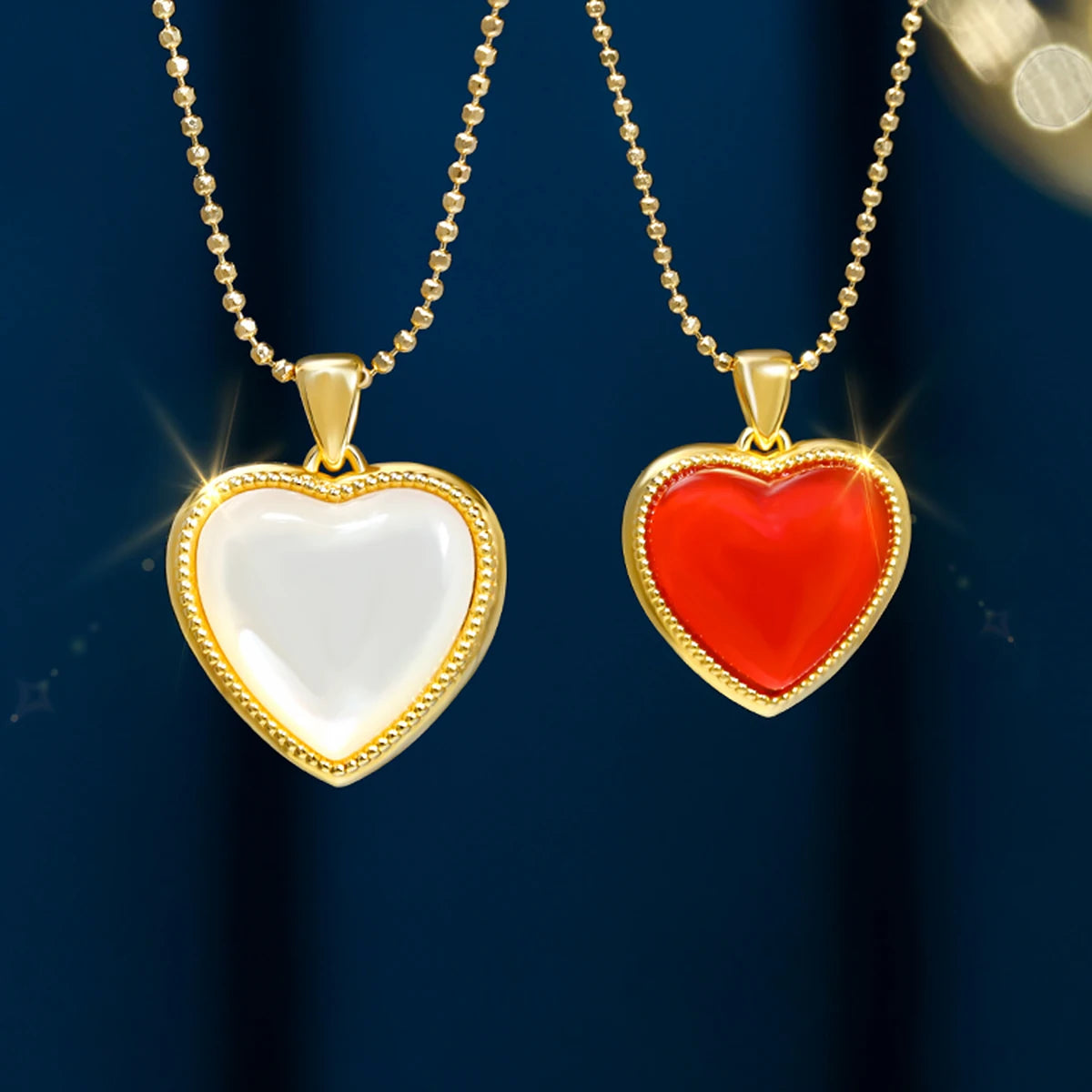 Szjinao 100% Real Gold 18k Natural Agate Necklace For Women Heart Pendant Au750 Pure Original Gold Jewelry Valentine's Day Gifts