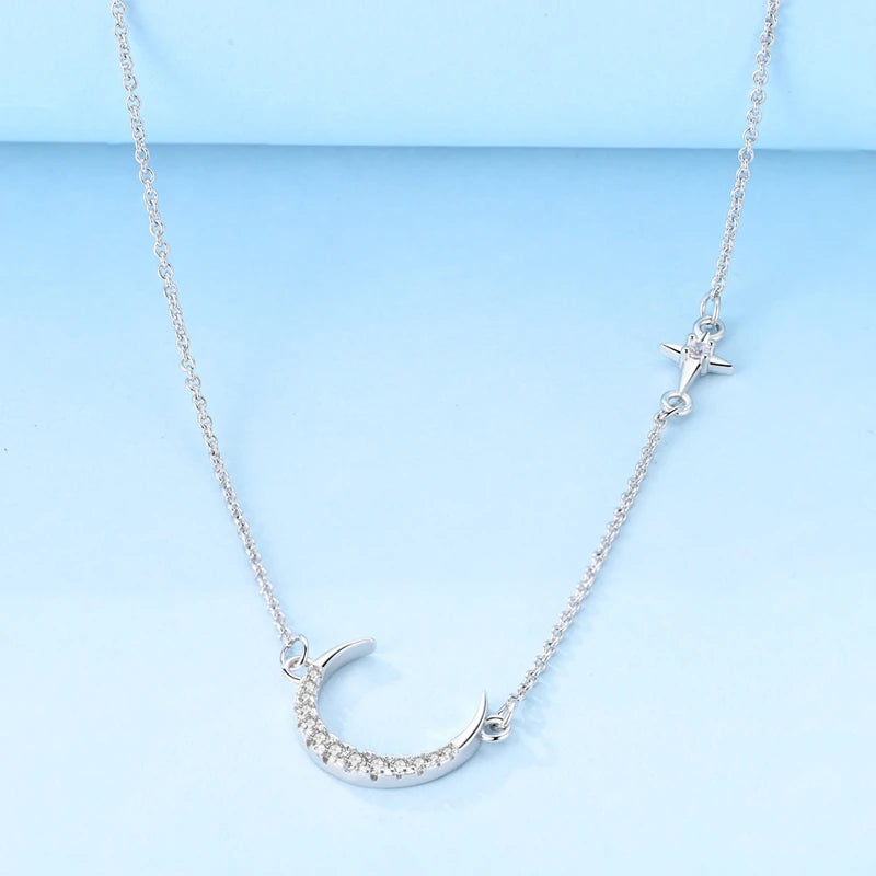 Necklaces 925 Silver Color Butterfly Cute Bear Lucky Symbol Zircon Heart Shaped Necklaces For Woman Valentine's Day Fine Jewelry