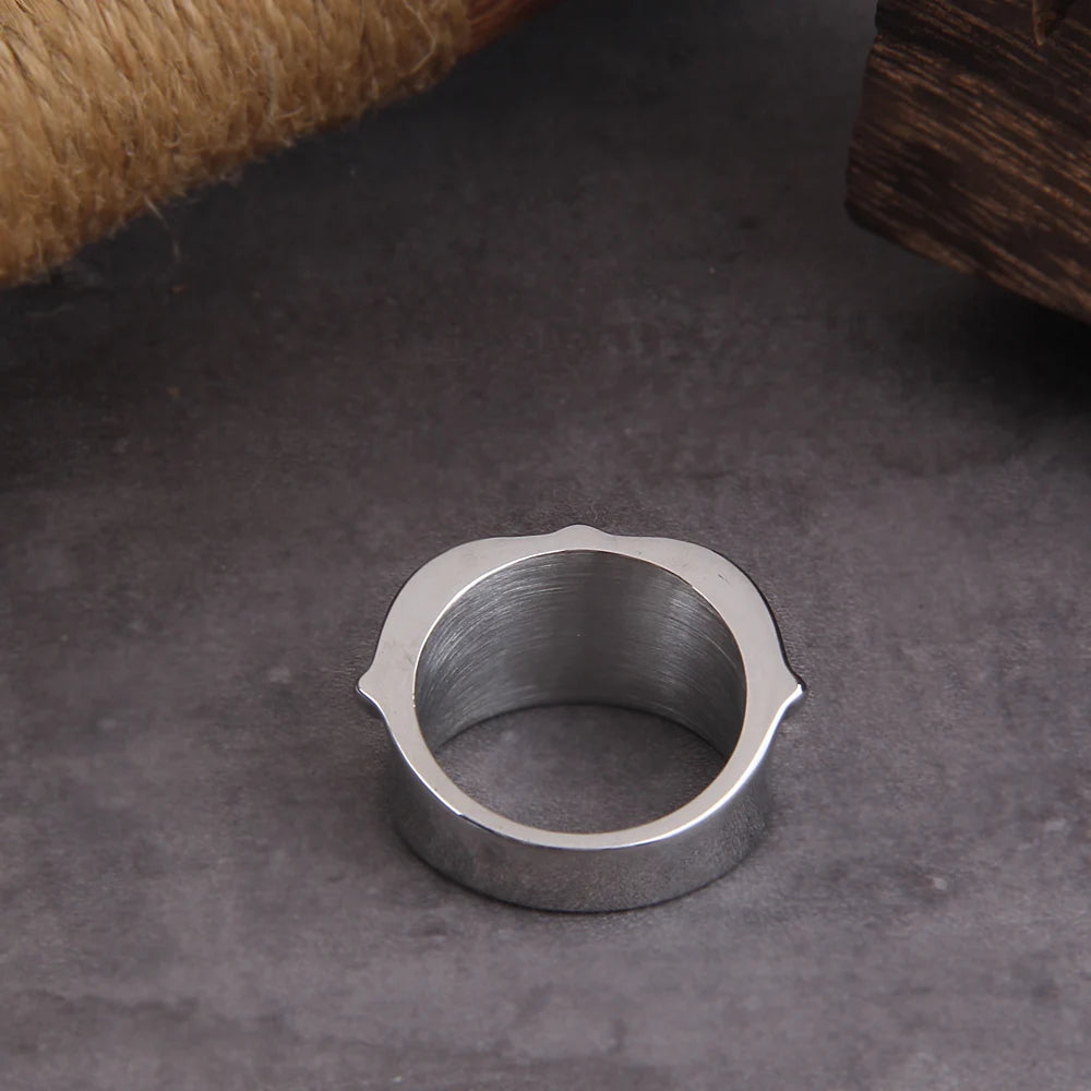 Fashion Mens Punk Biker Ring Creative Chimeric Suture Stainless Steel Rings for Women Vintage Gothic Jewelry Size 7 to Size 15