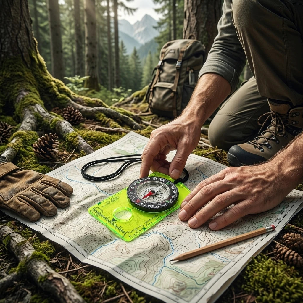 Waterproof Compass Outdoor Gadget Navigation Hiking Compass Outdoor Camping Orienteering Backpacking Map Reading Compass