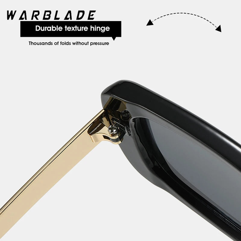 Vintage Rectangle Frame Sunglasses Men Fashion Metal Square Sun Glasses Luxury Brand Design UV400 Shades Eyewear Women Goggles