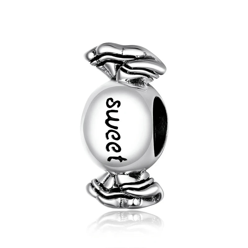 Bamoer 925 Sterling Silver Coffee Cup Clasp Pendant Sweet Dessert Beads Clips for Women Teen Bracelet Daily Jewelry Accessories