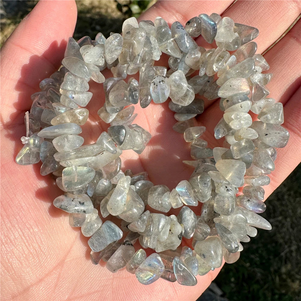 5-8MM Irregular Labradorite Chips Bead Amethysts Malachite Aquamarine Citrine Gravel Stone Beads For Jewelry Making Accessories