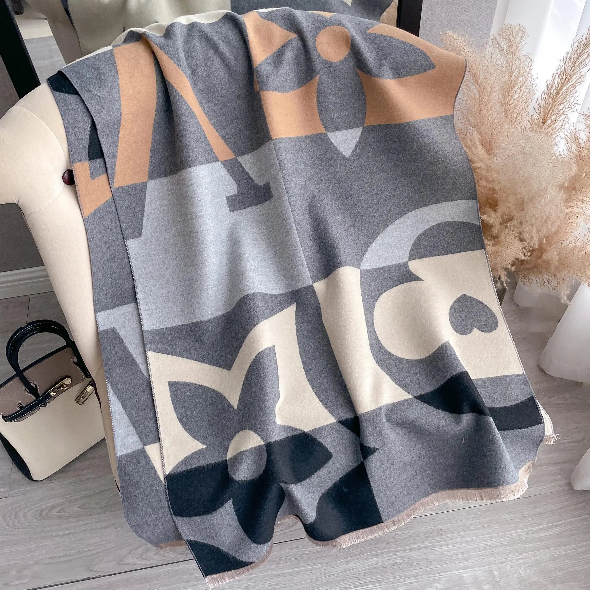 New Hot Winter Scarf Women Soft Cashmere Warm Pashmina Plaid Horse Print Scarves Wraps Thick Shawl Bufandas Tassel Stoles Hijabs