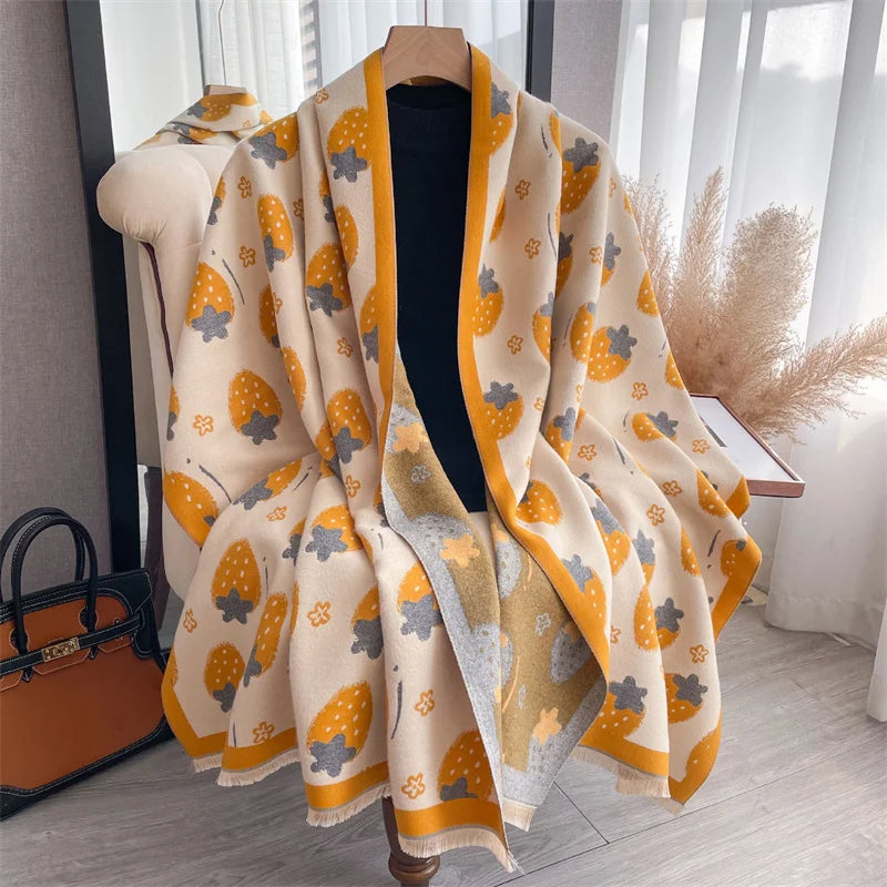 Cashmere Scarf for Women Thick Warm Winter Blanket Brand Female Luxury Quality Shawl Wrap Bufanda 2024 Poncho Echarpe Pashmina - Madeinsea©