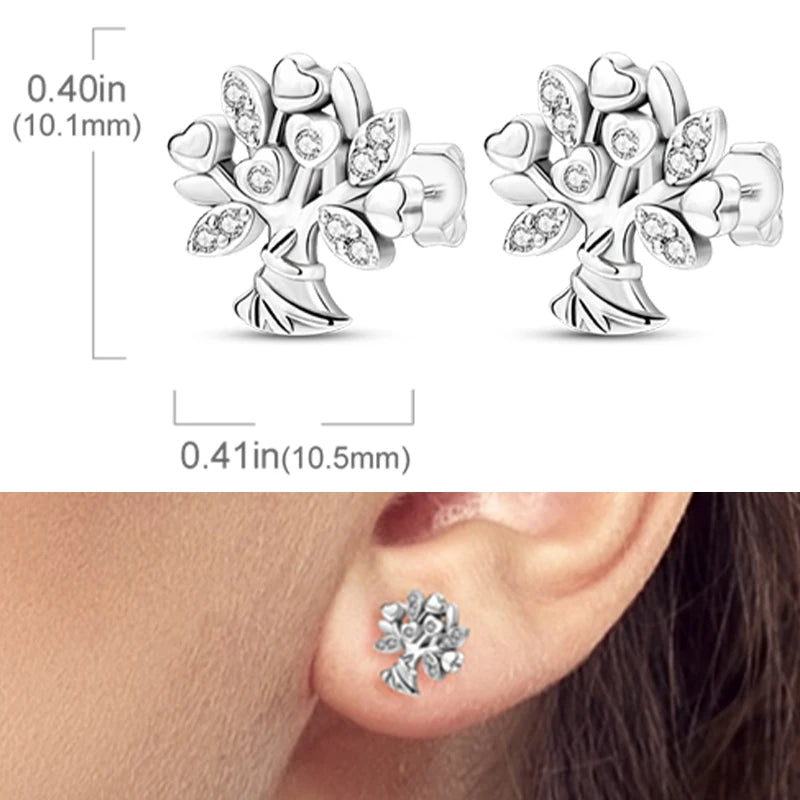 Earrings 925 Sterling Silver Stud Earrings Unicorn Star Zircon Stud Hoop Earrings For Women Girls Lovely Fashion Jewelry Gift