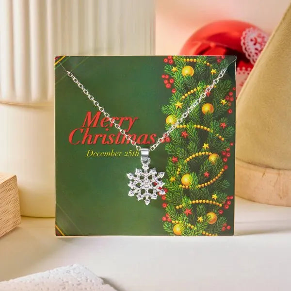 Frohe Weihnachten! Schneeflocken-Zirkon-Halskette für Damen und Herren, Elch-Weihnachtsbaum-Motiv, exquisite Schlüsselbeinkette, Schmuck für Silvester, Partys und Festivals