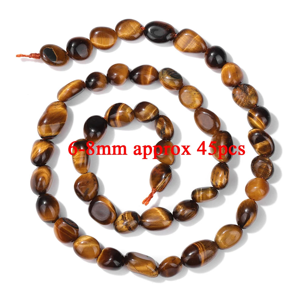 High Quality Yellow Tiger Eye Stone Beads Natural Round Heart Rondelle Cube Irregular Loose Spacer Bead For Jewelry Making DIY