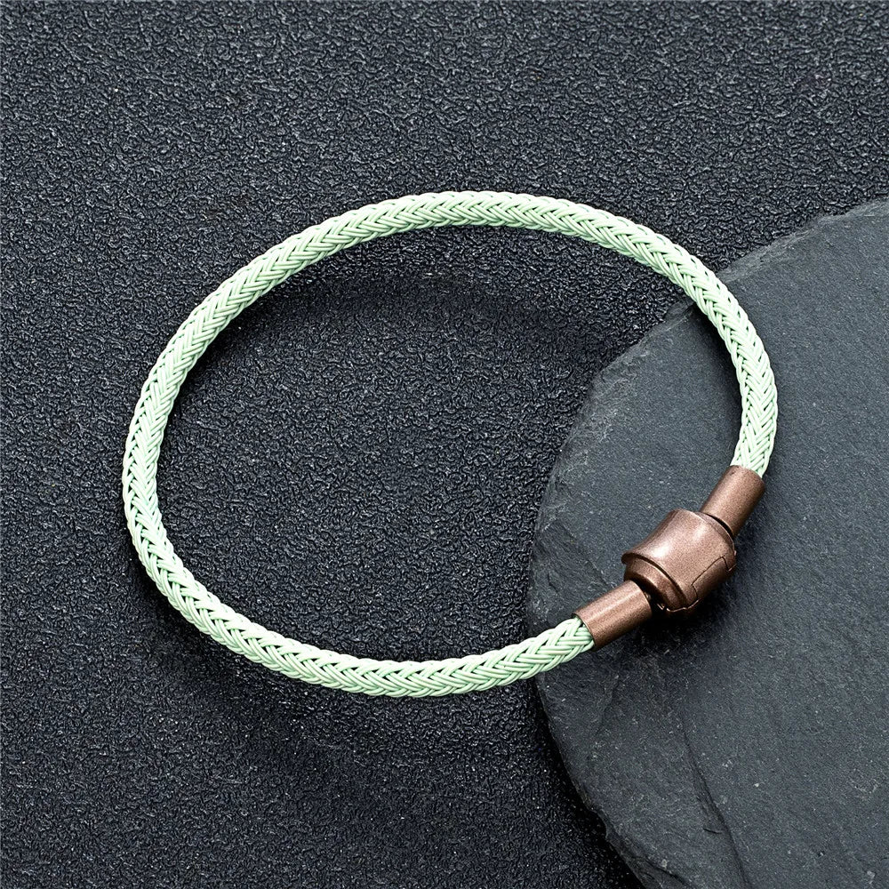 MKENDN DIY Simple Style Men Women Jewelry Non-fading Steel Wire Rope Bracelet Classic Cuff Charm Bracelet for Male Female Gifts