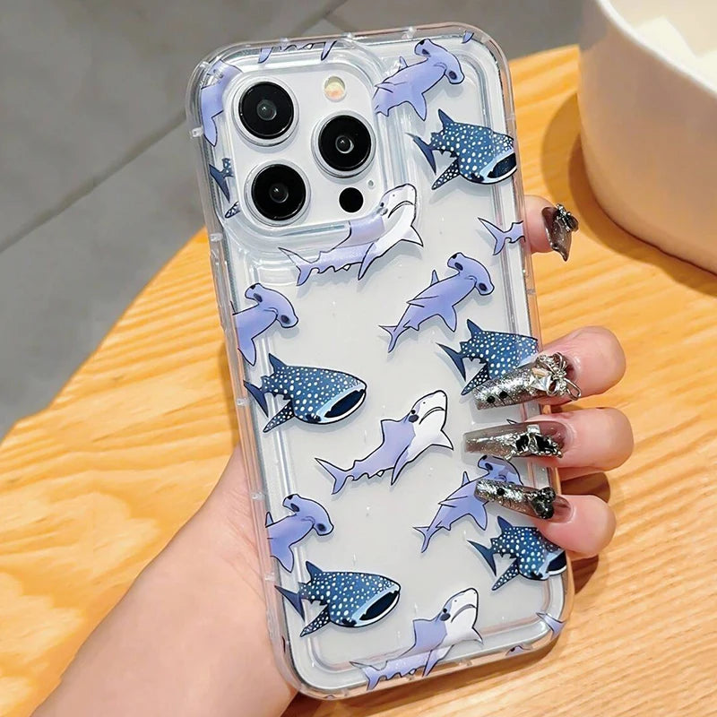 Case for Xiaomi Redmi 13 4G 13c 12c Note 12 11 13 ProPlus 5G 12s 11s 10s 9s 10 Pro Fashionable Colorful Marine Life Turtle Cover