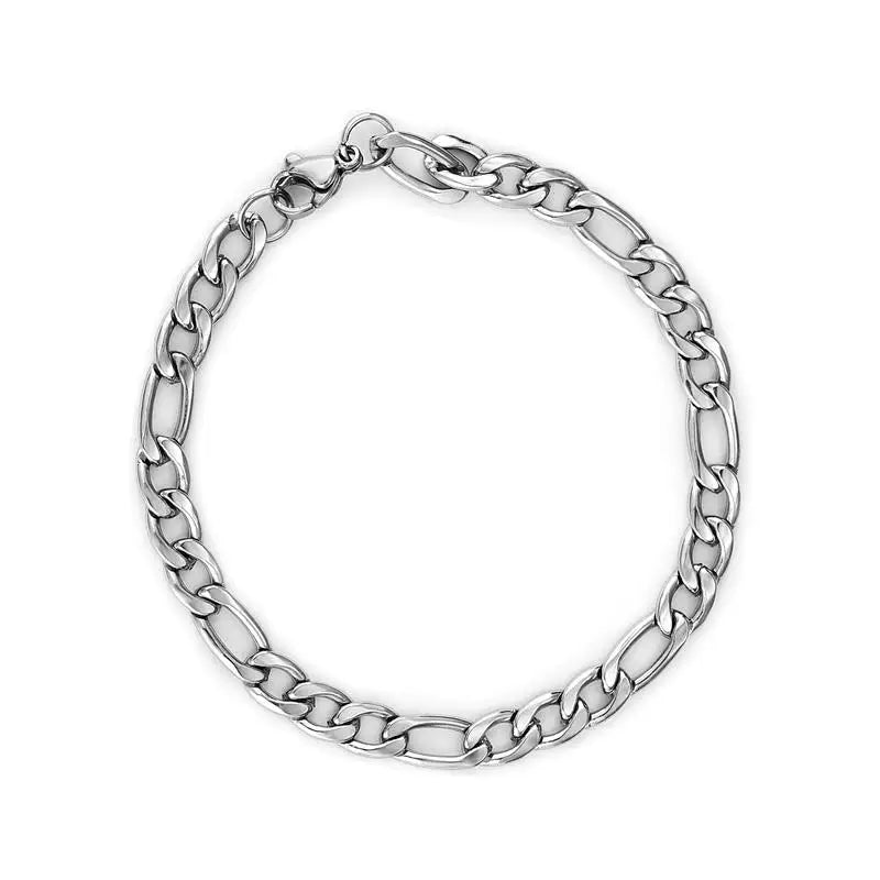 3/5/7/11mm Stainless Steel Figaro Chain Bracelet Bangle for Men Women Hiphop Trendy Wrist DIY Bracelet Jewelry