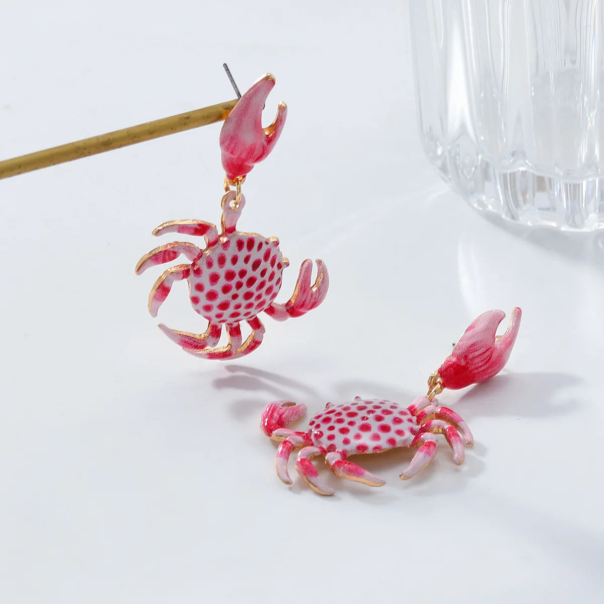 ZAA Summer Beach Style Exaggerated Cute Crab Earrings