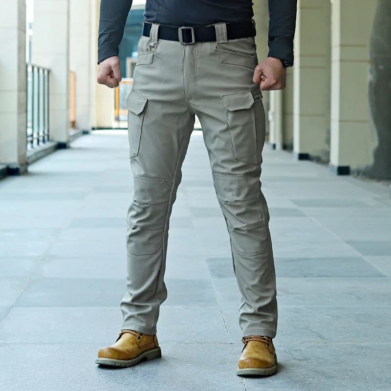 Tactical pants ix7 waterproof spring and autumn fan consul color pants men's army slim fit fan work pants