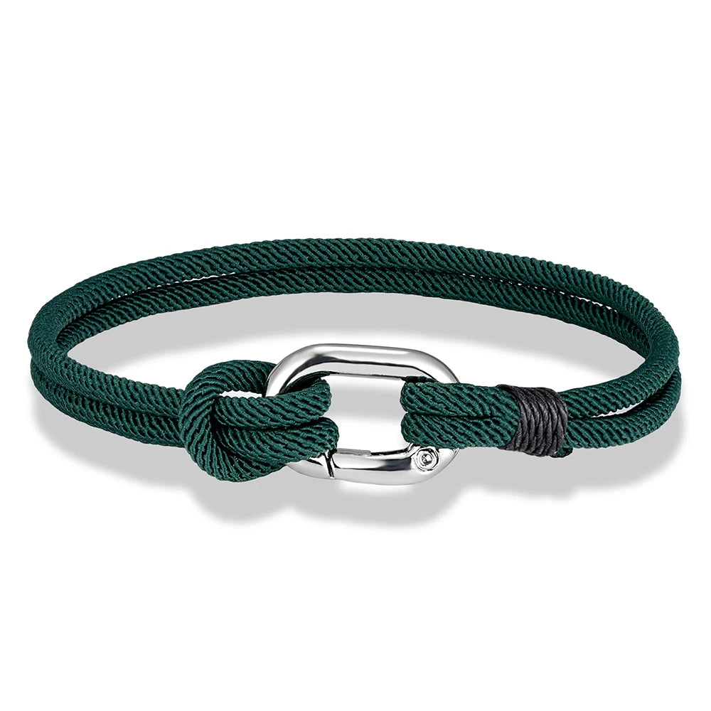 MKENDN New Nautical Mens Thin Rope Bracelet With Oval Circle Spring Clasp For Surfer Beach Jewelry Gifts - Madeinsea©