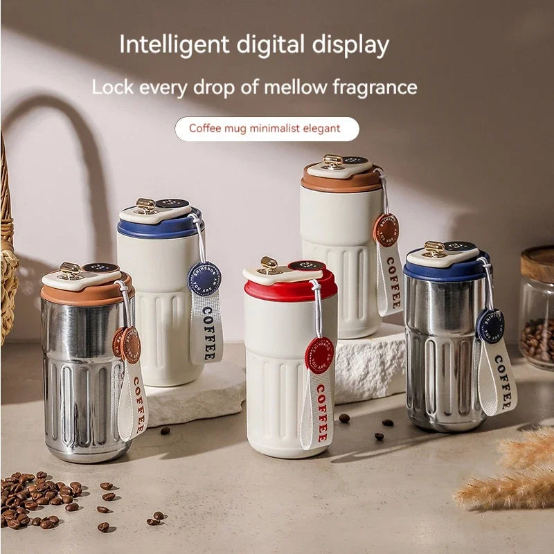 LED Temperature Displayed Stainless Steel Thermo Water Cup Coffee Cup Keep Cold and Heat Thermal Mug Traveling Vacuum Flask