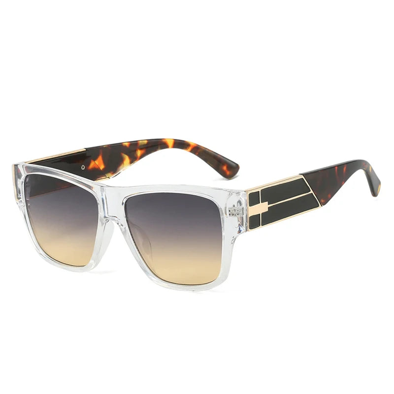 2025 Trend Fashion Classic Metal Square Sunglasses  Luxury Brand Design Men Vintage Sun Glasses Women Shades UV400 Oculos De Sol