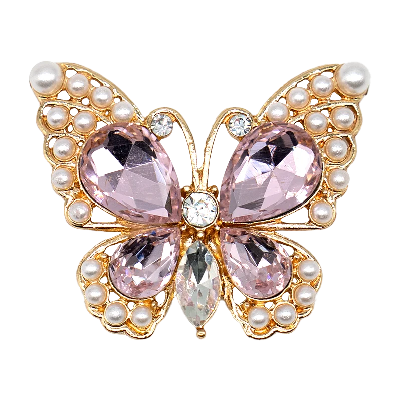 1pcs Metal Shoe Charms for Women Girls Flower Tulip Heart Butterfly Daisy Luxury Pearl Shoe Decorations Pins Sandal Accessories