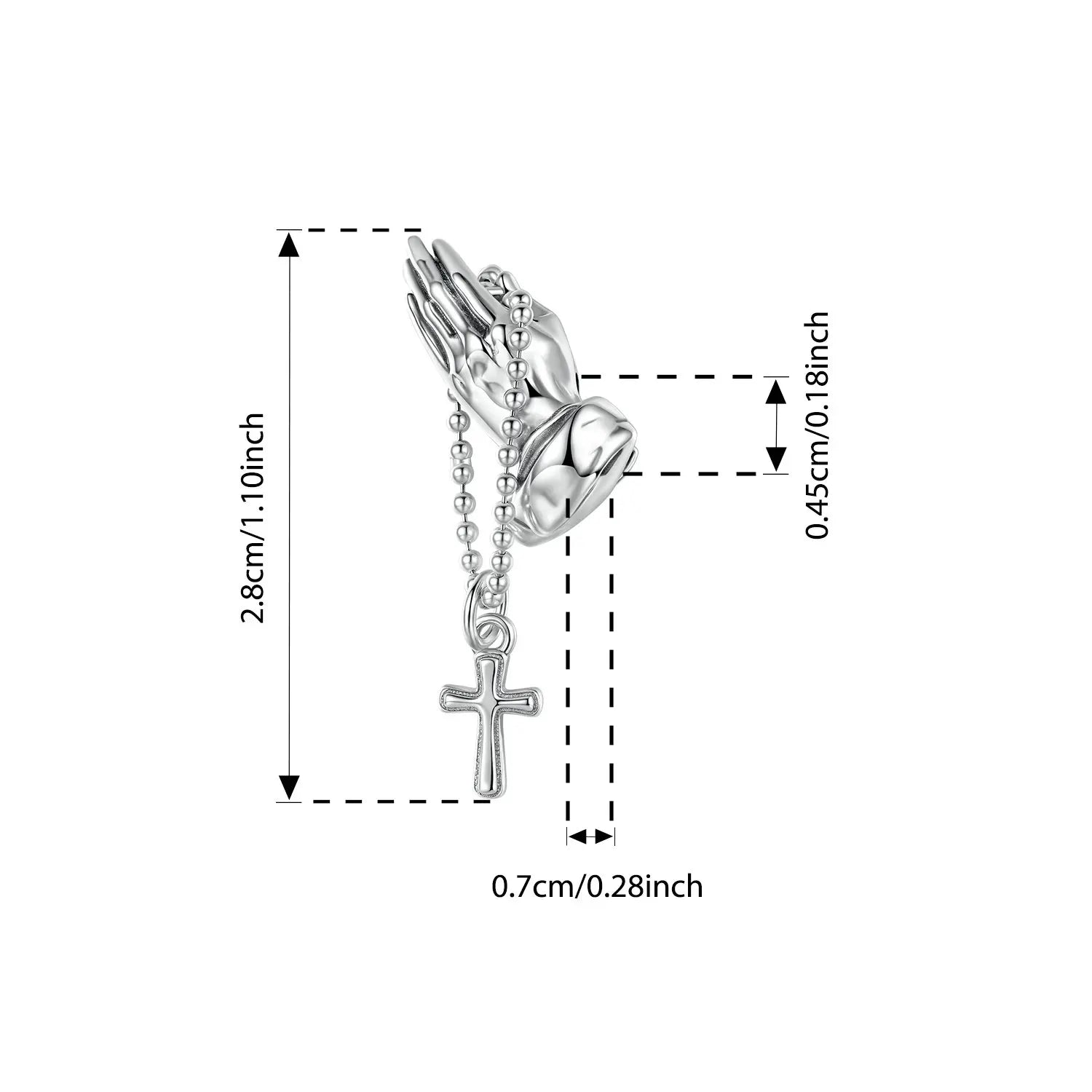 BISAER 925 Sterling Silver Guardian Angel Love Pendant Bible Sacred Heart Charm for Faith Men Women DIY Bracelet Fine Jewelry