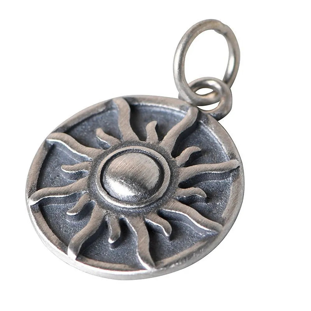 MKENDN 100% 925 Sterling SilverApollo Amulet Sun God Pendant Necklace Punk Style Sweater Chain Fine Jewelry - Madeinsea©