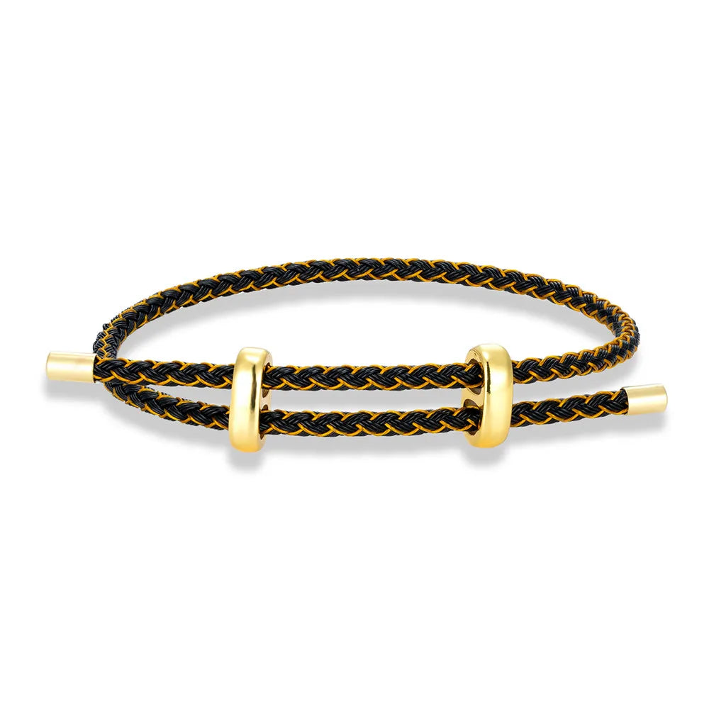 MKENDN Simple Style Men Women DIY Beads Jewelry Non-fading Steel Wire Rope Bracelet Classic Cuff Charm Bracelet for Couple Gifts