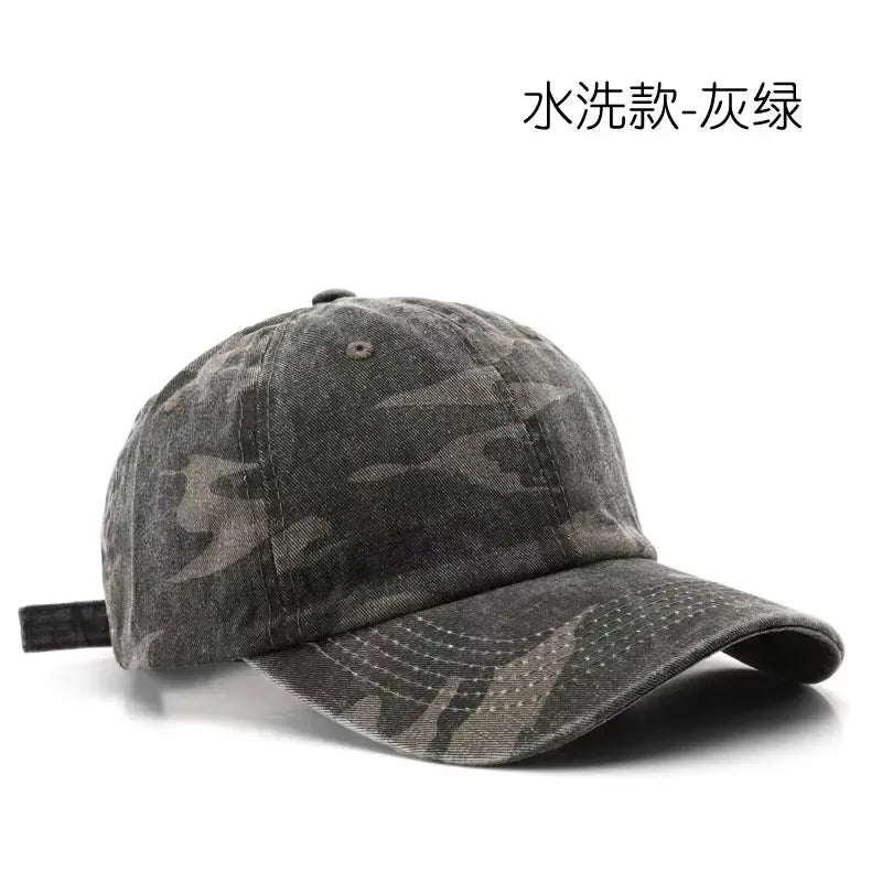 New Japanese Style Street Tide Brand Soft Top Camouflage Baseball Cap Female Face Little Wild Peaked Cap