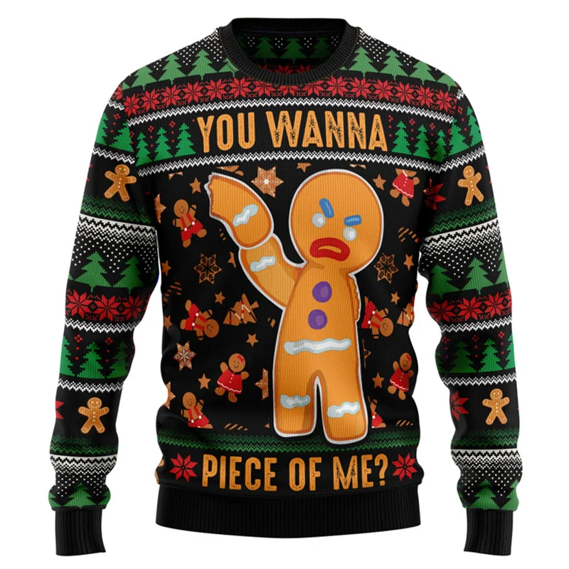 New Animal 3D Printed Ugly Christmas Sweater For Men Women Clothes Funny Cool Design Graphic Sweatshirts Casual Man Sweater Top