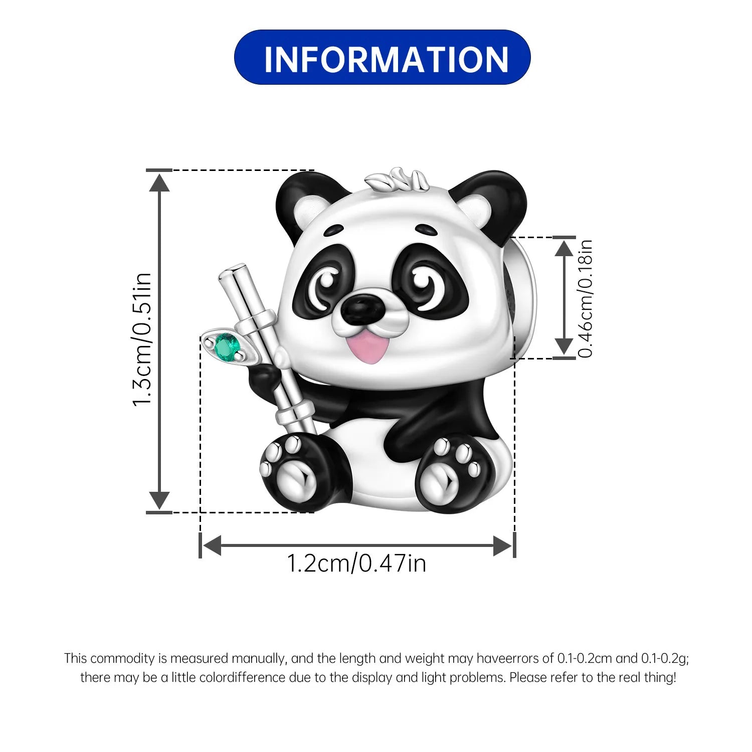 PANPOKI 925 Sterling Silver Cute Panda Animal Beads Original Pendants Bracelet Charm Jewelry Party DIY Trendy Gifts