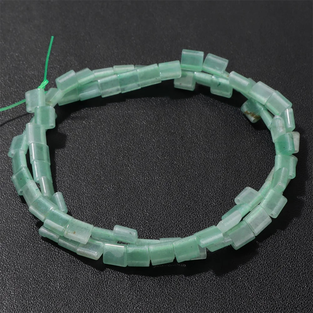 5MM Double Hole Square Bead Natural Tiger Eye Quartzs Imperial Jaspers DIY Beads For Jewelry Making Bracelet Necklace Handmade