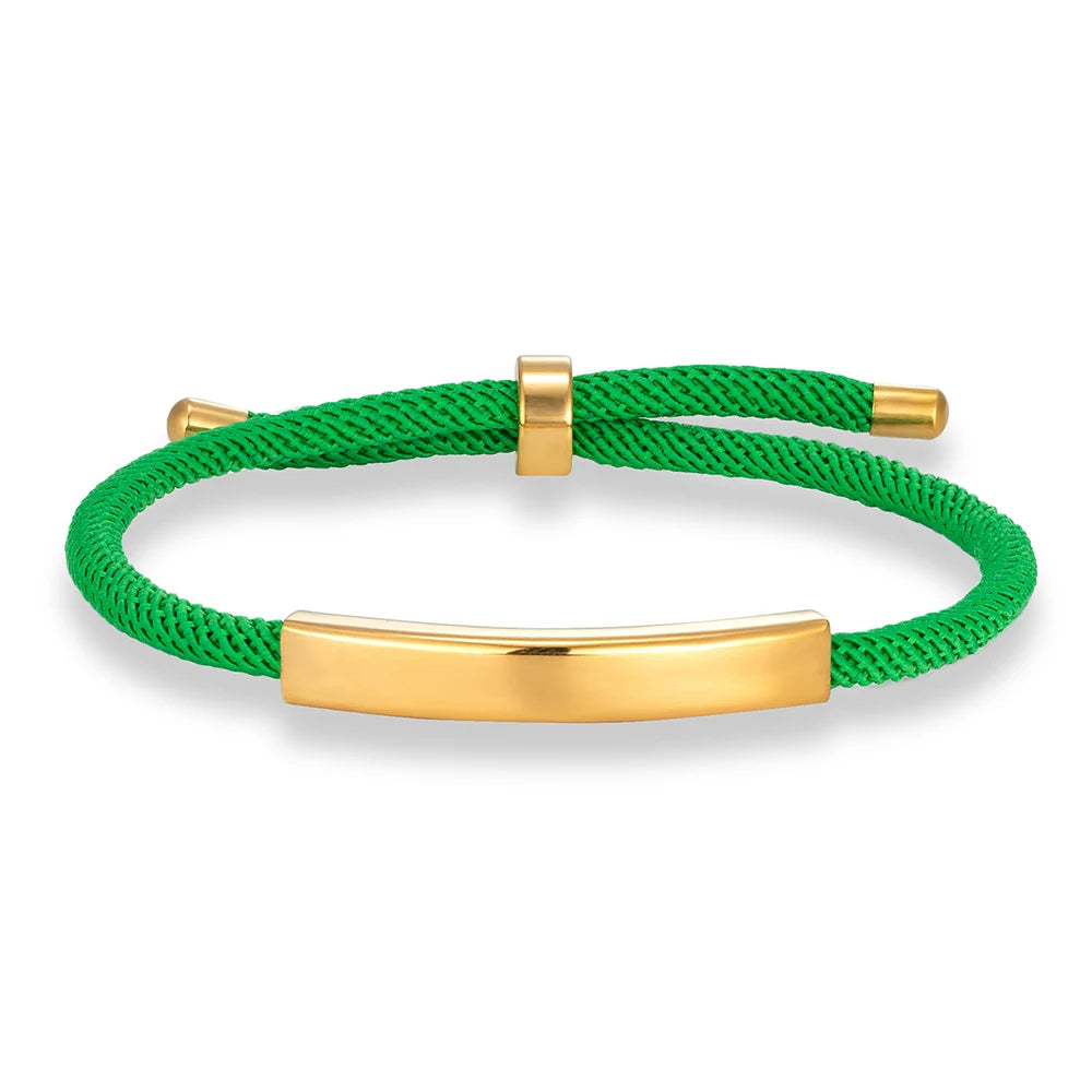 MKENDN Punk SOS Custom logo Name Engrave Text Rope Bracelet customize Stainless Steel Bracelets For Women Men ID Bracelet - Madeinsea©