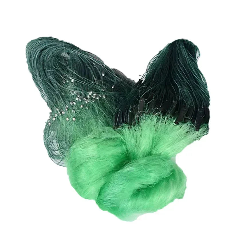 Lawaia 30M Fischernetz, 3-lagig, Fischfalle, weiße Seide, Kiemennetz, Angelzubehör für den Außenbereich, 1,5 m/3 m hoch