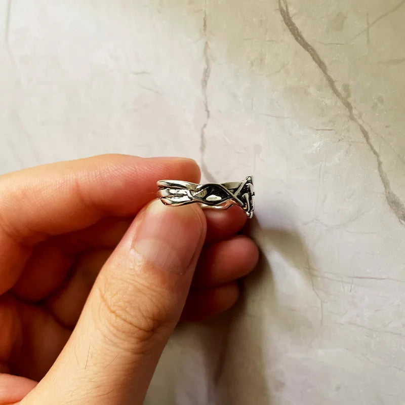 Retro Dark Sakura Matou Flower Ring For Women Punk Gothic Open Ring Design Jewelry Fate Stay Night Accessories Anime Lovers Gift - Madeinsea©