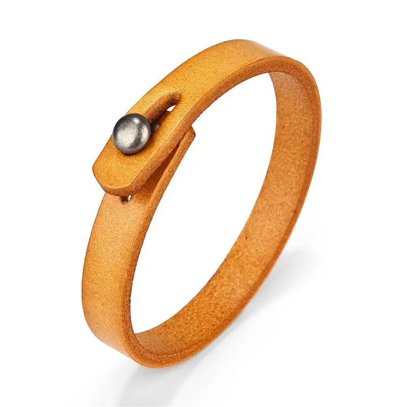 Jiayiqi Fashion Genuine Leather Wrap Cord Cuff Bracelet For Hand Wrist Wristband Men Woman Punk Bangle Couple Jewelry Gift