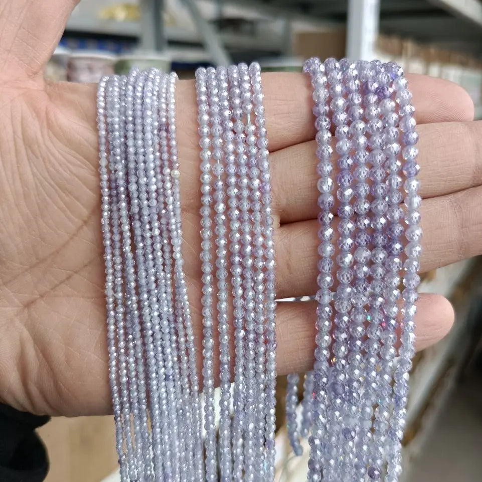 Natural Zircon Beads 2 3 4mm Tiny Stone Loose Spacer Bead For Necklace Bracelets Accessories Jewelry Making 15.5" Strand - Madeinsea©