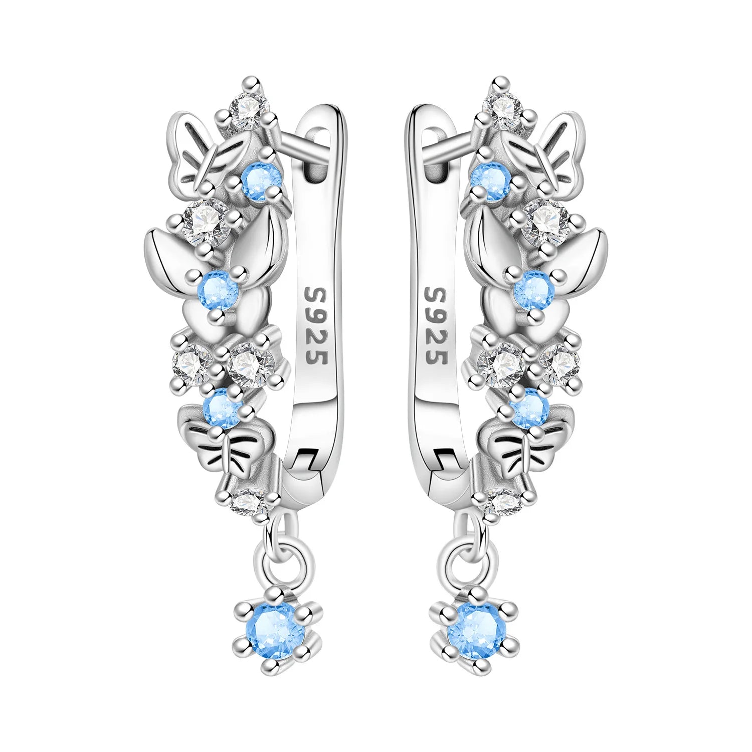 PANPOKI 925 Sterling Silver Devil's Eye Fatima's Hand Drop Earrings Women Earrings Charm Fashion Versatile Party Jewelry Gifts
