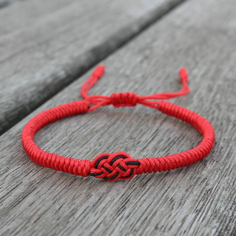 Noter New Handmade Braided Ukrainian Bracelet Men Women Adjustable Lucky Red Thread Chinese Knot Braclet Valentine Day Braslet