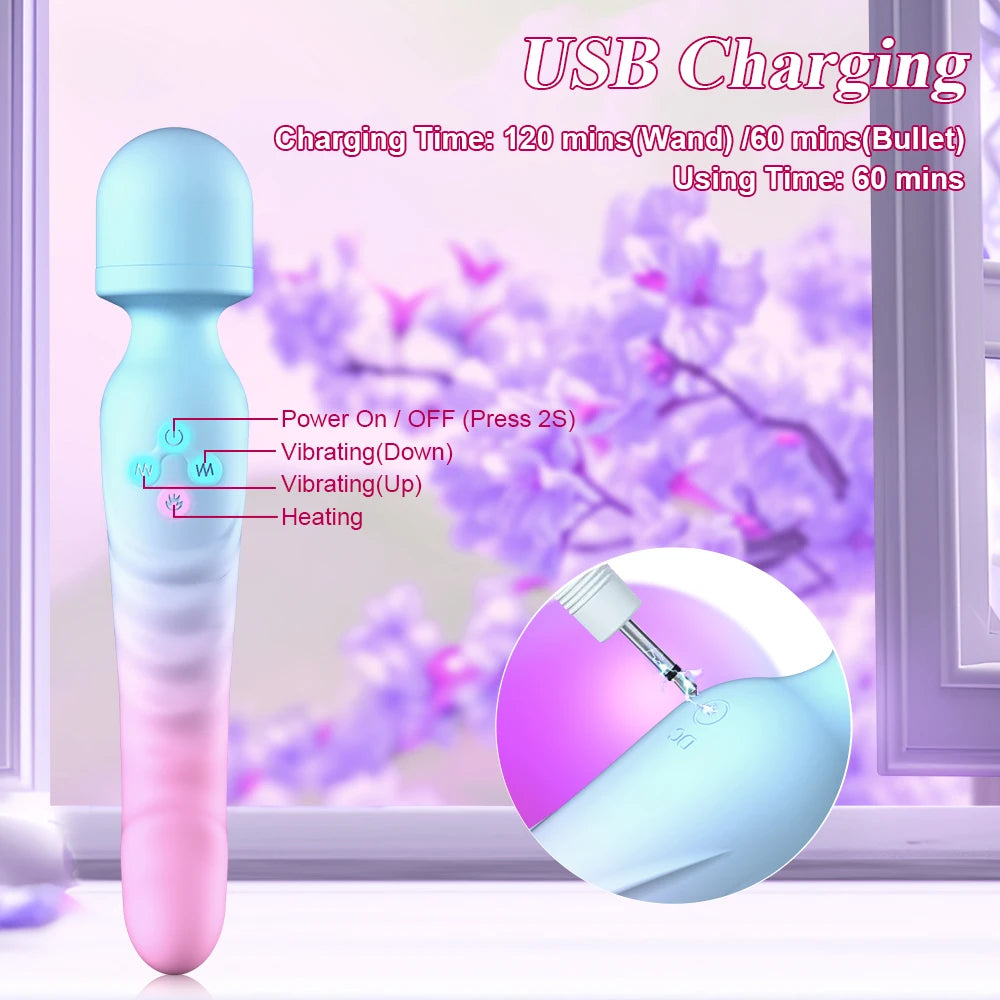 Powerful AV Vibrator for Women G Spot Dildos Magic Wand Clitoris Stimulator Female Vagina Massager Adults Sex Toys for Woman - Madeinsea©