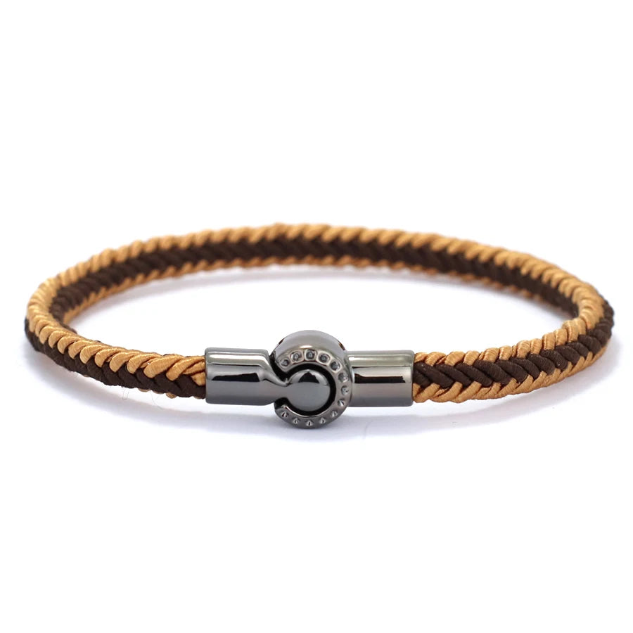 New Grade A Ethnic Rope Bracelet For Men Women Magnet Buckle Handmade Weaven Bangle Leisure Pulseira Accessories Hombre  Hombre