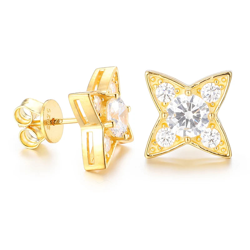 Classic Skeleton Moissanite 925 Earring For Women Jewelry Top Quality 100% s925 Sterling Silver Fashion Earrings Engagement