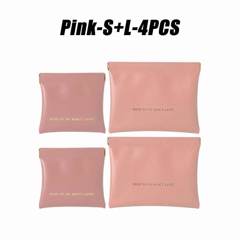 Small Makeup Bag Data Mini Portable Cable  Digital Storage Bag Automatically Closes Wired Earphones Carrying Bag Power Charger