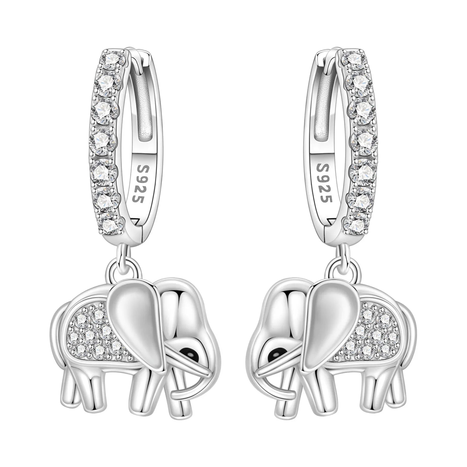 PANPOKI 925 Sterling Silver Pink Heart Balloon Dog Drop Earrings Women Earrings Birthday Party Fashion Jewelry Original Gifts
