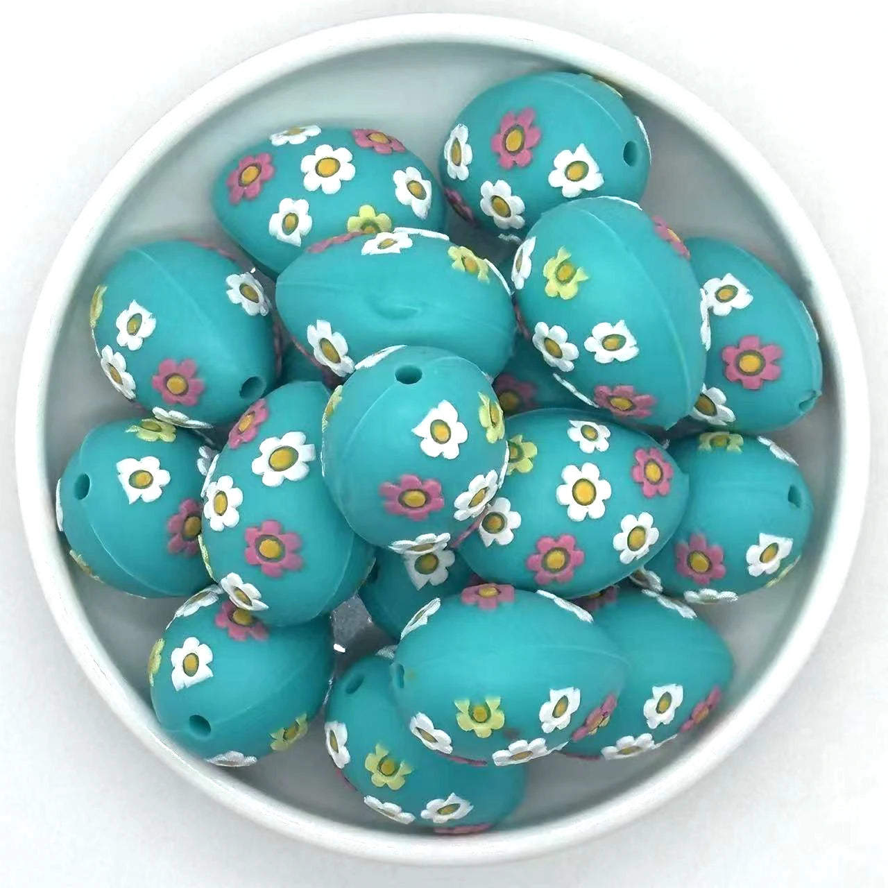 Lot de 5 ou 10 perles focales en silicone 3D de la série Pâques, pour bricolage, colliers, bijoux, stylos, porte-clés, décoration de voiture, chaînes de sacs