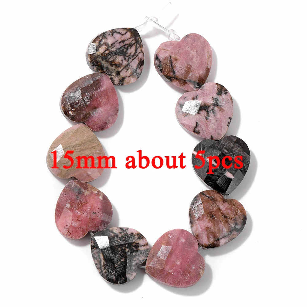 Wholesale Natural Pink Black Rhodonite Stone Beads Round Oval Rondelle Loose Spacer Gem Bead For Jewelry Making DIY Accessories
