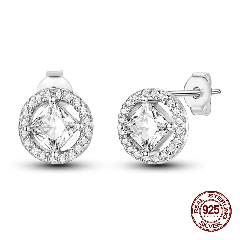 Classic Zircon Stud Earrings For Women Pearl Drop Earring 100% 925 Sterling Silver Butterfly Heart-Shaped Earings Fine Jewelry