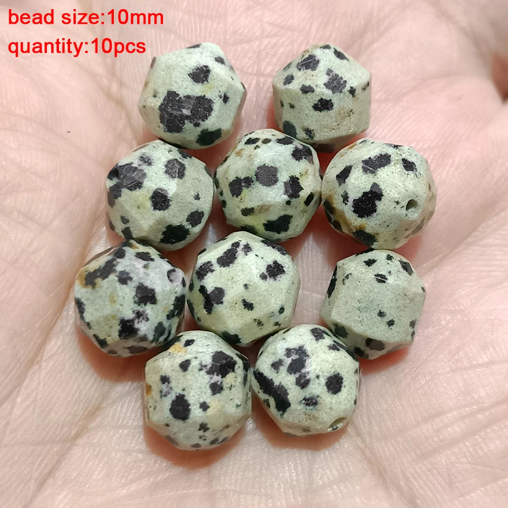 New Arrival Dalmation Jaspers Stone Bead Natural Spotted Stone Various Shape Loose Spacer Beads DIY Handmade Jewelry Accessories