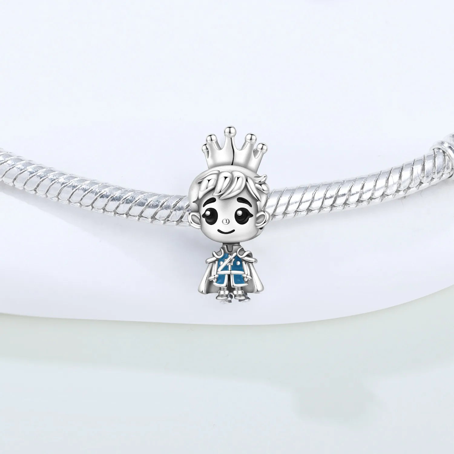 PANPOKI 925 Sterling Silver Prince Cartoon Character Beads Original Pendants Bracelet Charm Jewelry Party DIY Trendy Gifts