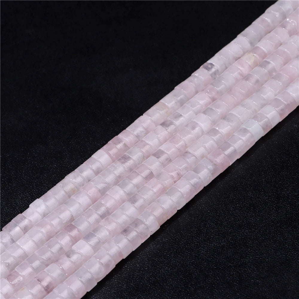 6x3mm Natural Sea Sediment Turquoises Amethysts Jaspers Stone Cylinder Flat Spacer Disk Bead For Jewelry Making DIY Accessories