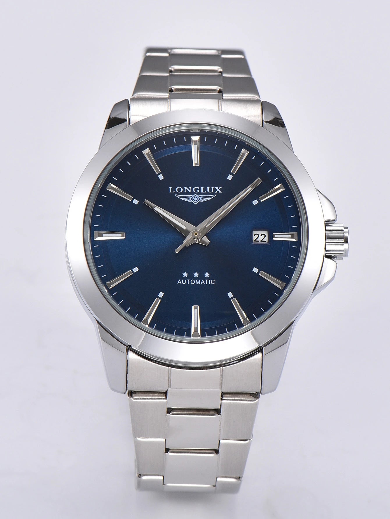 Automatic watch business minimalist modern style date mechanical watches stainless steel waterproof luminous mens watch men gift