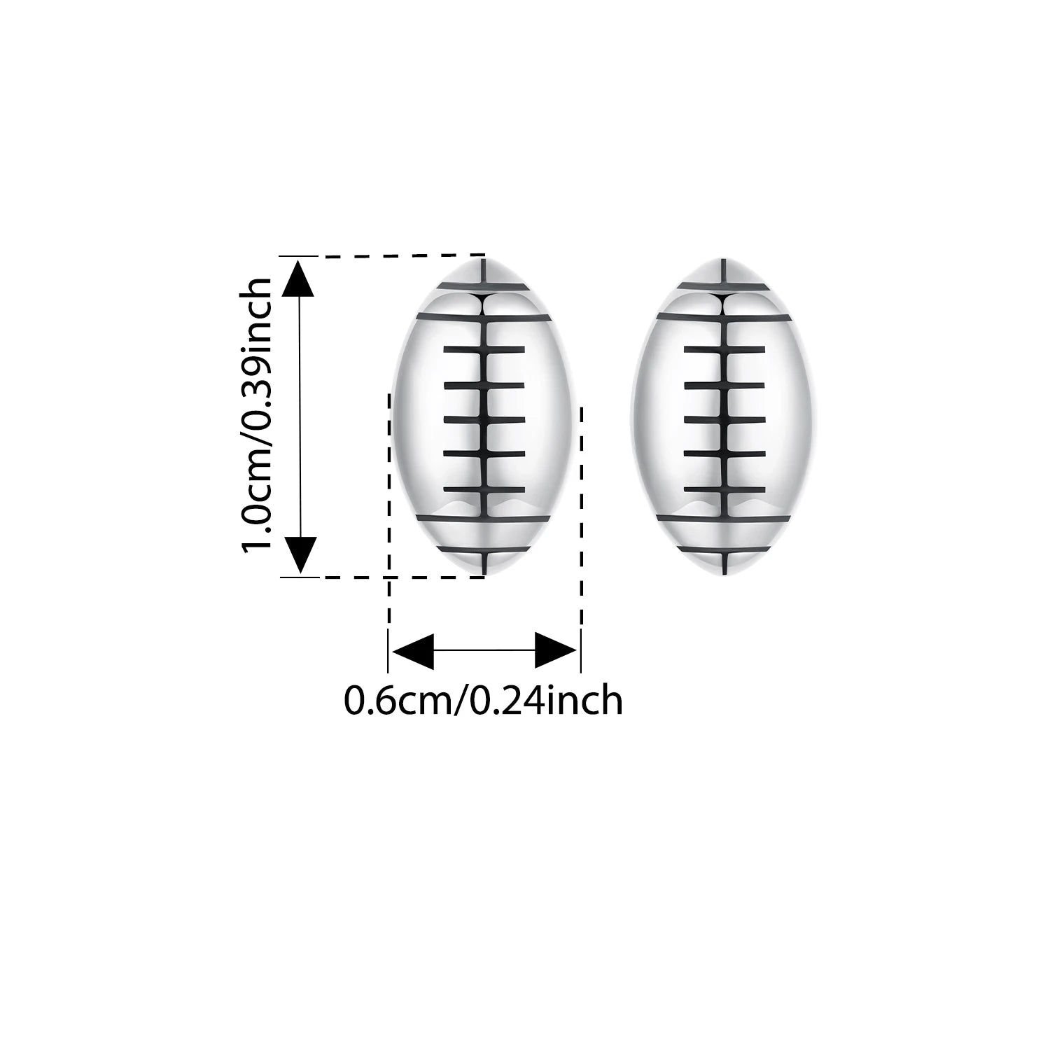 BISAER 925 Sterling Silver Ball Stud Earrings Basketball Baseball Football Volleyball Stud Ear for Women Party Fine Jewelry Gift