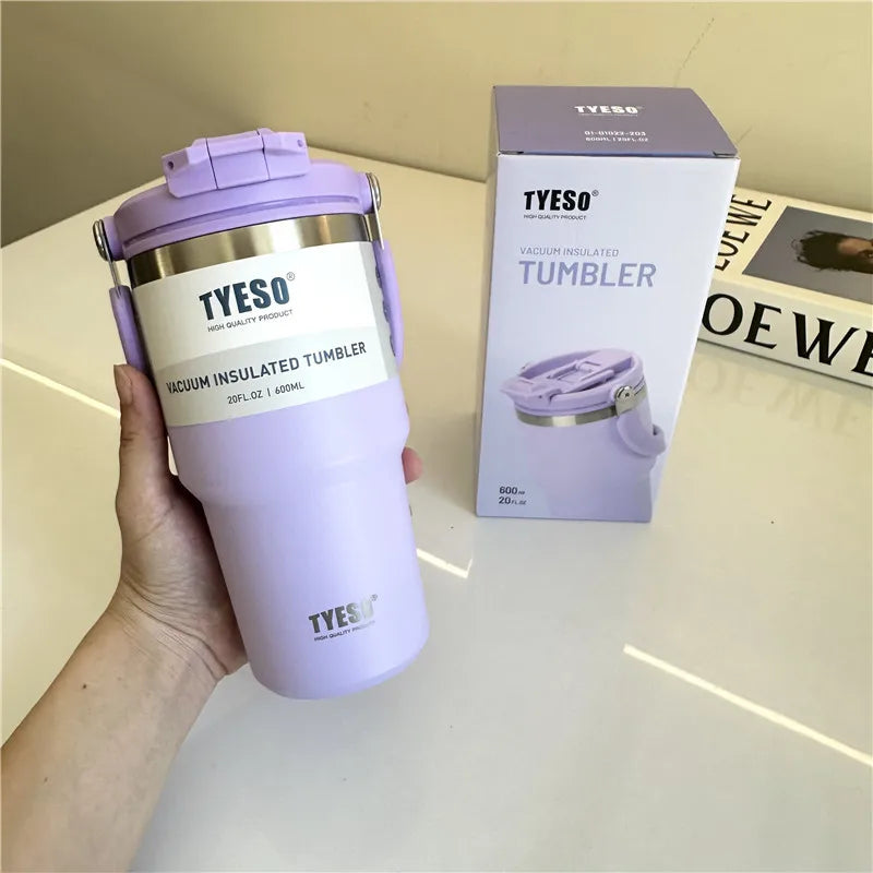 Tyeso Stainless Steel Coffee Cup Cold And Hot Double-layer Insulated Cup Tumbler Thermo Water Bottle Car Travel Mug Vacuum Cup - Madeinsea©