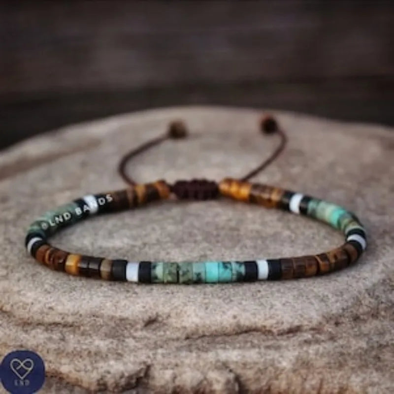 Turquoise and tiger Eye minimalist bracelet,